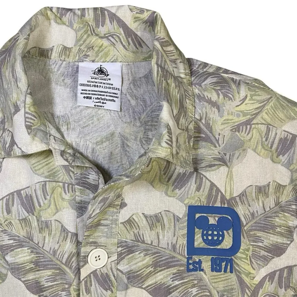 Disney x Spirit Jersey Tropical Palm Linen Jacket - M